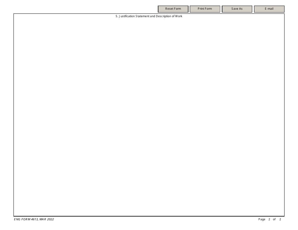 ENG Form 4613 Major Item New Start (Mins) and Updated Continuing Major Items Civil Works Revolving Fund Plant Replacment and Improvement Program (In Thousands of Dollars), Page 2