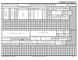 Document preview: ENG Form 4477 Leased and Allocated Space Punch Card Format