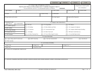 ENG Form 4943 Prip Plant Item Justification Sheet Funding Request