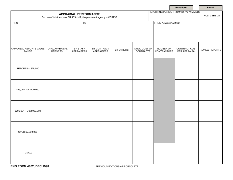 ENG Form 4862 - Fill Out, Sign Online And Download Fillable PDF ...