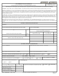 Document preview: ENG Form 4436 Preliminary Relocation Data
