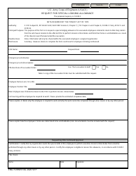 Document preview: ENG Form 6130 Request for Special Lodging Allowance