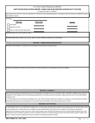 Document preview: ENG Form 6131 Safe Haven Evacuation Order: Conus and Non-foreign OCONUS Duty Station