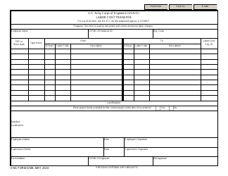 Document preview: ENG Form 6188 Labor Cost Transfer