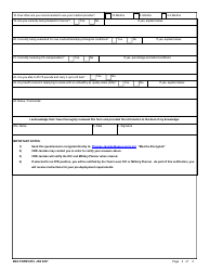 ENG Form 6216 Field Force Engineer Medical Pre-screen, Page 2