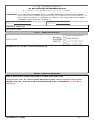 ENG Form 6251 The Civil Works Housing Determination of Need
