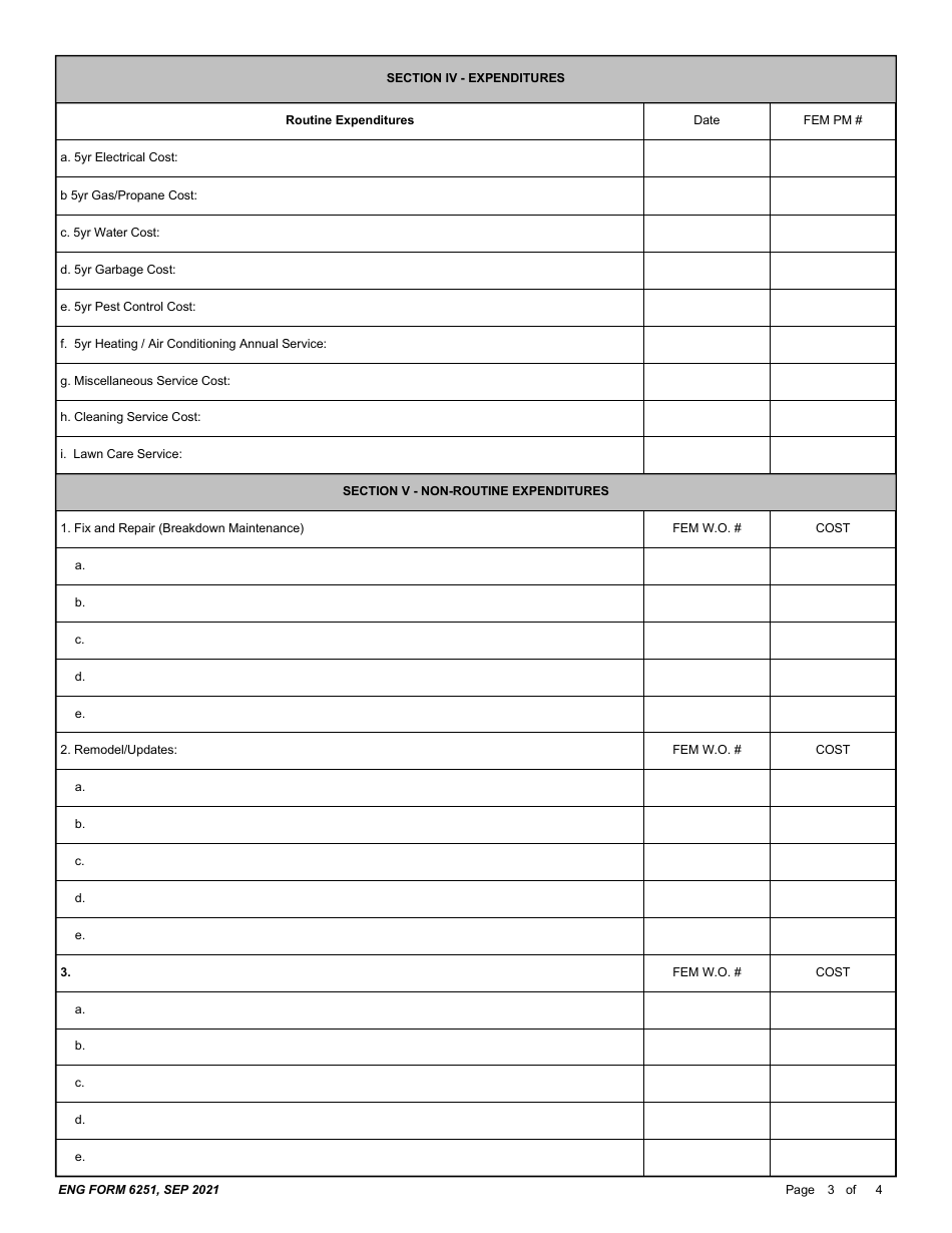 ENG Form 6251 The Civil Works Housing Determination of Need, Page 3