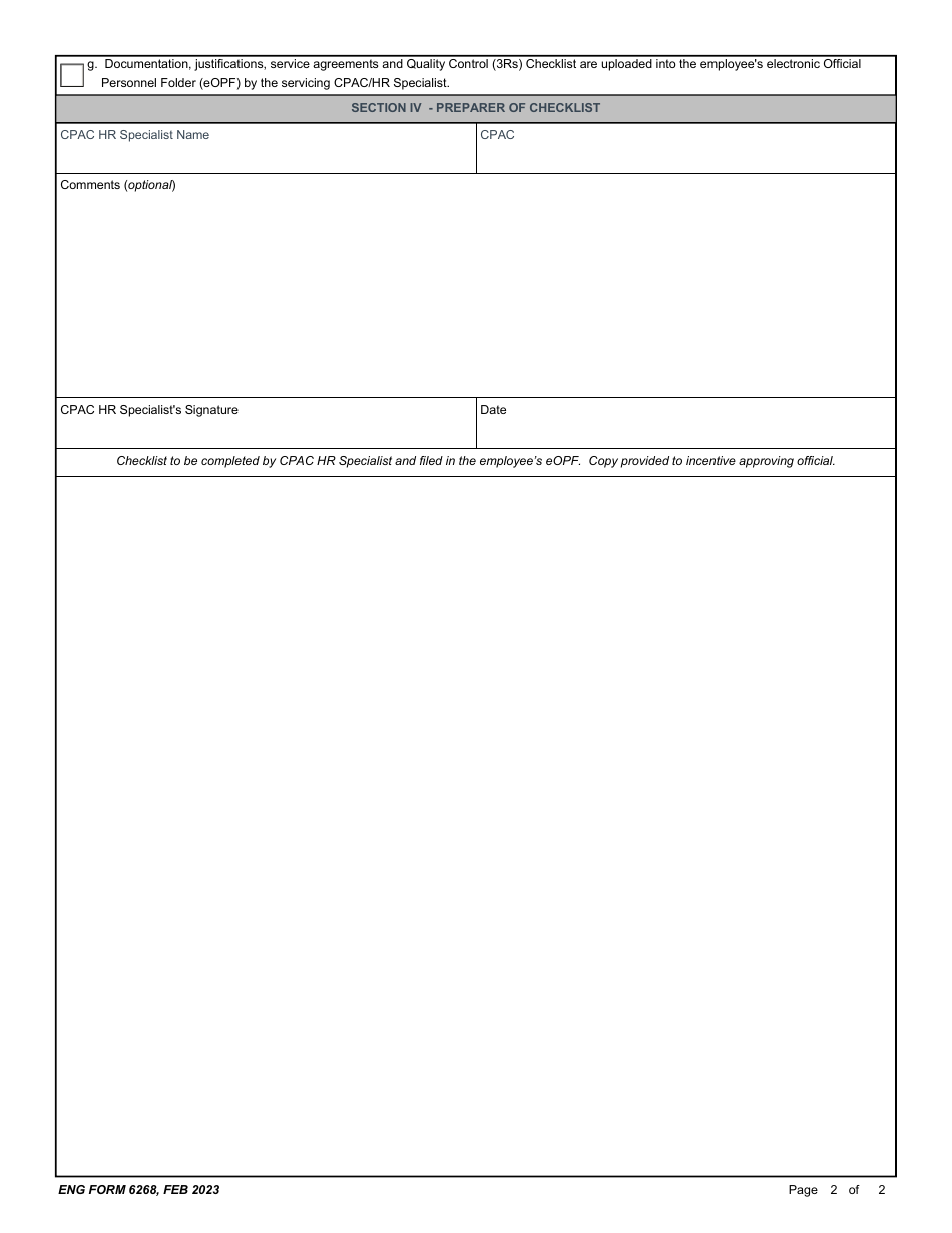 ENG Form 6268 - Fill Out, Sign Online and Download Fillable PDF ...