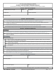 Document preview: ENG Form 6267 Student Loan Repayment Program Checklist