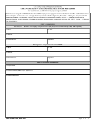 Document preview: ENG Form 6292 Site-Specific Safety & Occupational Health Plan Worksheet