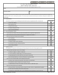 Document preview: ENG Form 6226 Diver Contractors Checklist