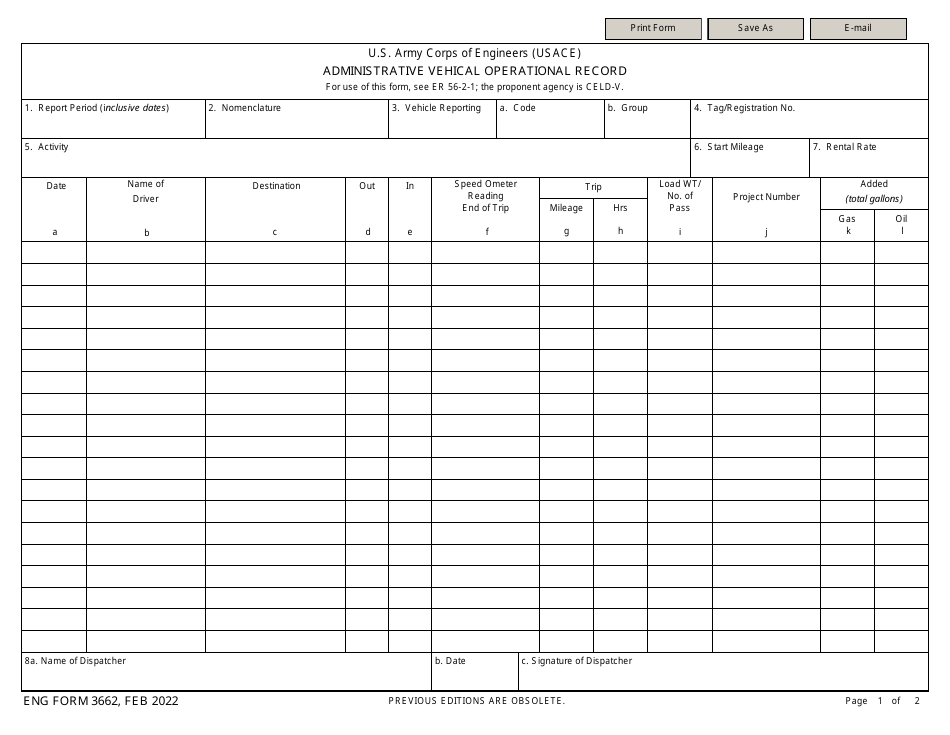 ENG Form 3662 - Fill Out, Sign Online and Download Fillable PDF ...