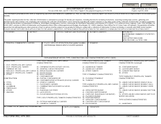 Document preview: ENG Form 3932 Description of Vessels