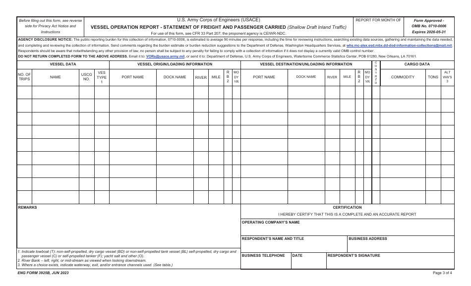 ENG Form 3925B - Fill Out, Sign Online and Download Fillable PDF ...