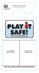 ENG Form 4839B Play It Safe Hang Tag