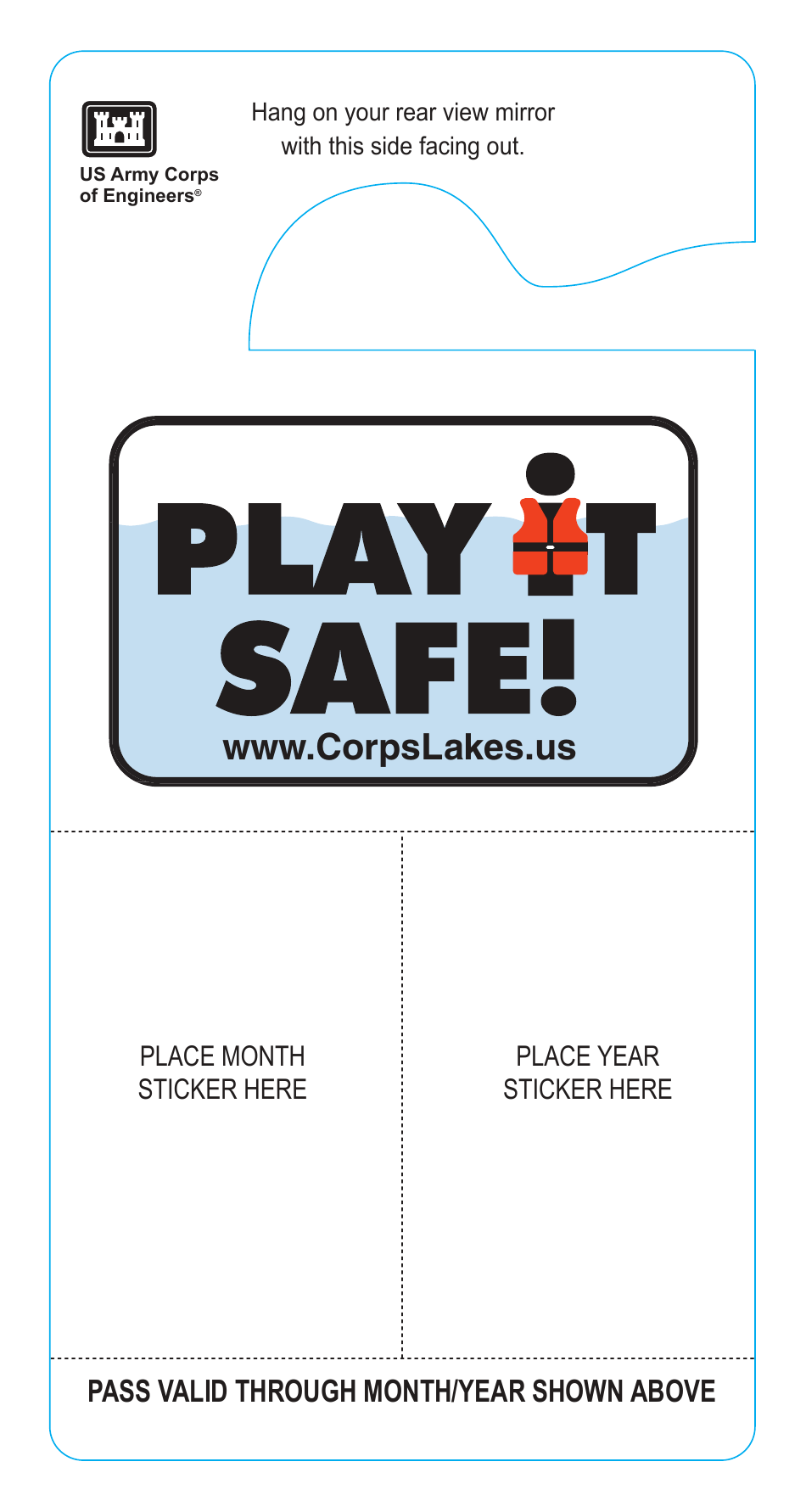 ENG Form 4839B Play It Safe Hang Tag, Page 1