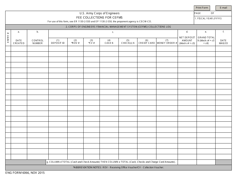 ENG Form 6066 - Fill Out, Sign Online and Download Fillable PDF ...