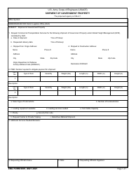 Document preview: ENG Form 6081 Shipment of Government Property