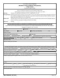 Document preview: ENG Form 6087 Record of Use Oleoresin Capsicum (Oc) (Pepper Spray)
