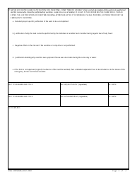 ENG Form 6032 Request, Authorization, and Report of Overtime/Compensatory Time/Holiday, Page 2