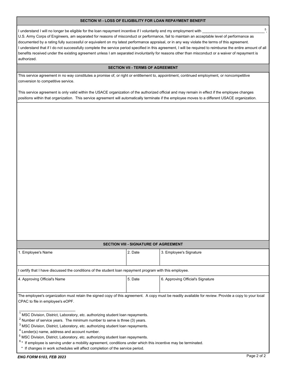 ENG Form 6103 - Fill Out, Sign Online and Download Fillable PDF ...