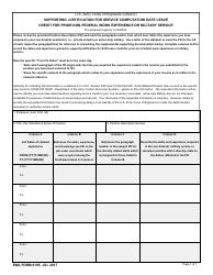 Document preview: ENG Form 6105 Supporting Justification for Service Computation Date Leave Credit for Prior Non-federal Work Experience or Military Service