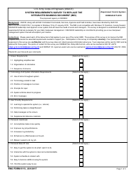 ENG Form 6113 System Requirements Survey to Replace the Integrated Manning Document (Imd)