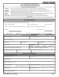 Document preview: ENG Form 6037 Family Readiness Information Form