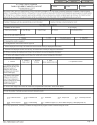 ENG Form 6047 Family Readiness Monthly Report