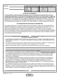 Form DC-099 Application for Eligibility - Representation by the Public Defender and/or Private Home Detention Program - Maryland, Page 2