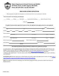 Guide License File Maine New Guide License Application - Fill Out, Sign Online and ...