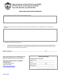 New Guide License Application - Maine, Page 3