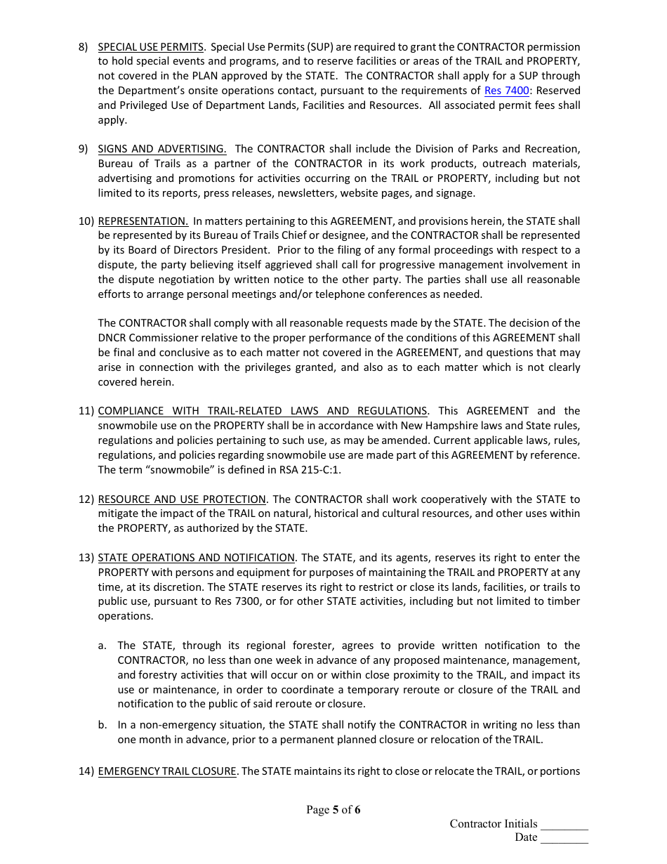 Form P-37 Standard Contract Form - New Hampshire, Page 9