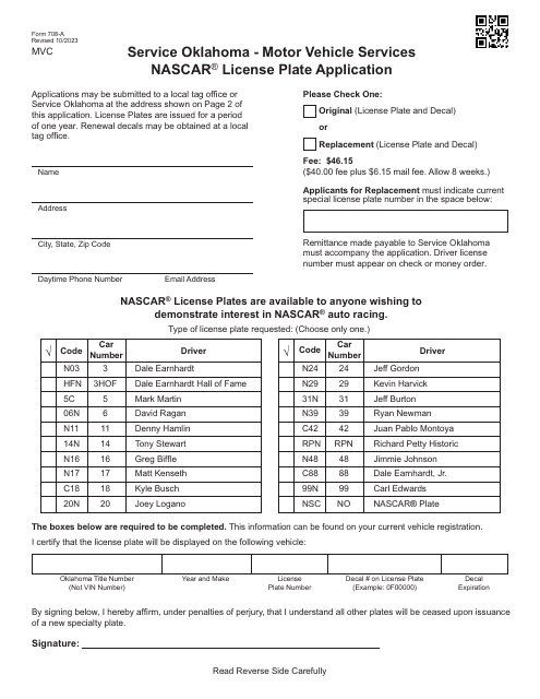 Form 708-A  Printable Pdf