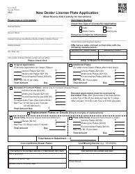Document preview: Form 796-A New Dealer License Plate Application - Oklahoma