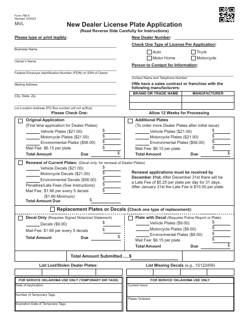 Form 796-A  Printable Pdf