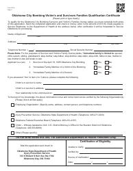 Form 742-A Oklahoma City Bombing Victims and Survivors License Plate Application - Oklahoma, Page 2