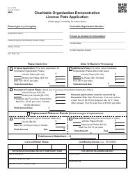 Document preview: Form 796-D Charitable Organization Demonstration License Plate Application - Oklahoma