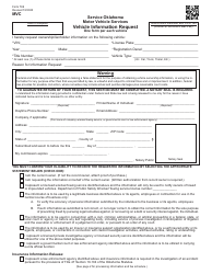 Document preview: Form 769 Vehicle Information Request - Oklahoma