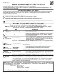Form 769 Vehicle Information Request - Oklahoma, Page 2