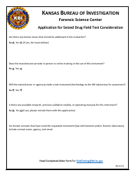 Application for Seized Drug Field Test Consideration - Kansas, Page 2