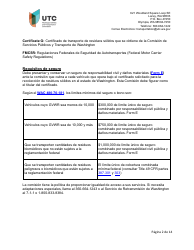 Solicitud De Certificado Como Empresa De Recoleccion De Residuos Solidos - Washington (Spanish), Page 2