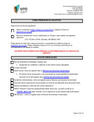 Solicitud De Certificado Como Empresa De Recoleccion De Residuos Solidos - Washington (Spanish), Page 3