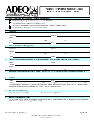 Form GWS200 Notice of Intent to Discharge for a Type 2 General Permit - Arizona, Page 2