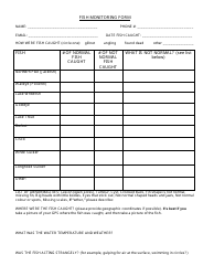 Fish Monitoring Form - Northwest Territories, Canada