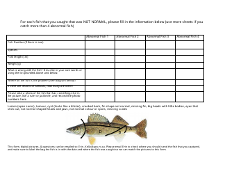 Fish Monitoring Form - Northwest Territories, Canada, Page 2