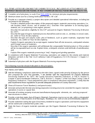 Form PDS-517 Zoning Verification Permit - Organic Materials Processing - County of San Diego, California, Page 2