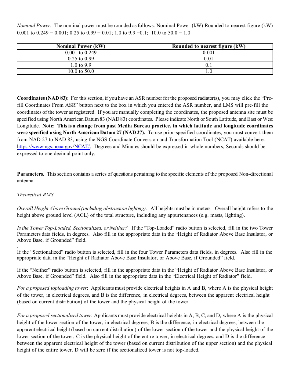 Instructions for FCC Form 2100 Schedule 301-AM Am Station Construction Permit Application, Page 15