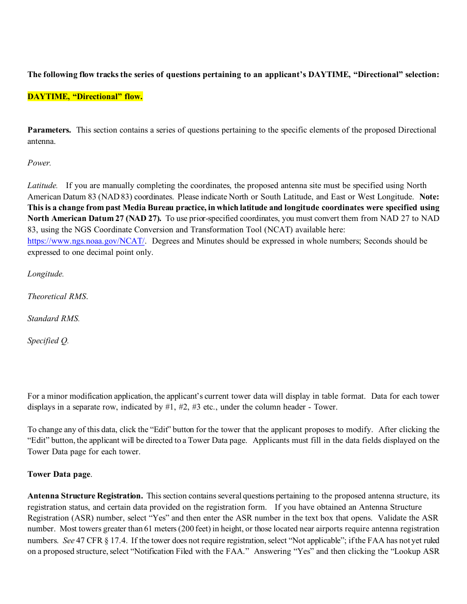 Instructions for FCC Form 2100 Schedule 301-AM Am Station Construction Permit Application, Page 16