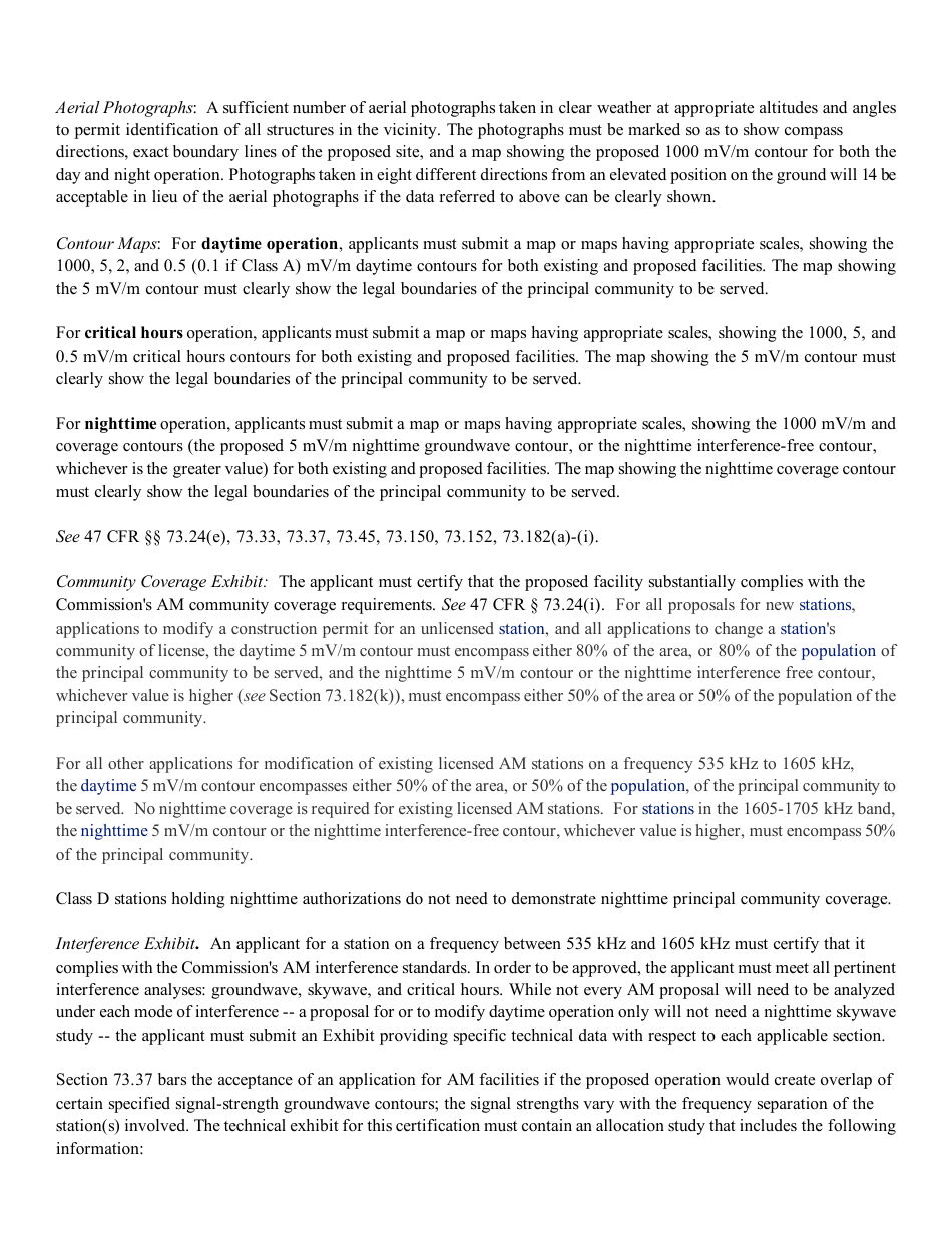 Instructions for FCC Form 2100 Schedule 301-AM Am Station Construction Permit Application, Page 21